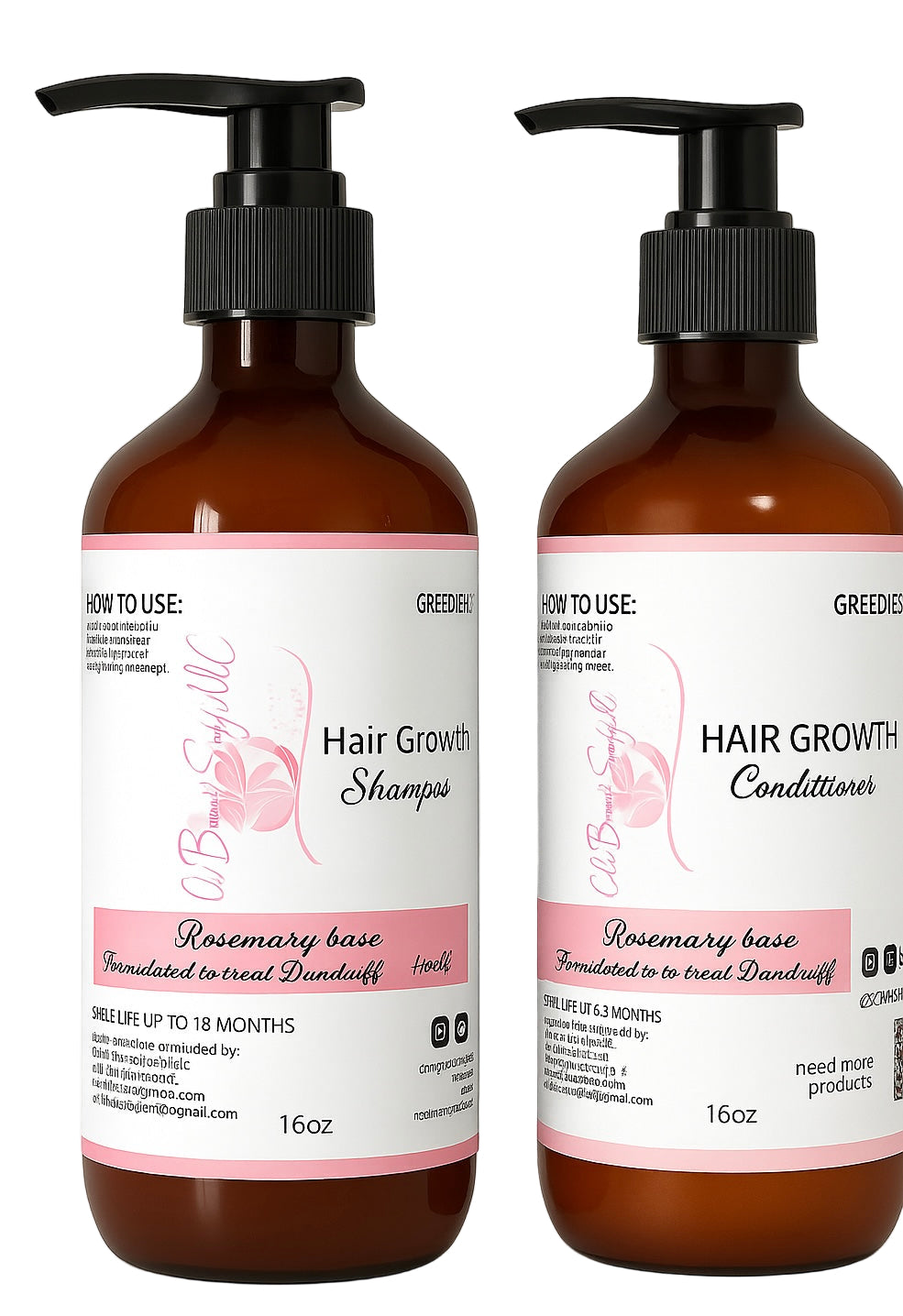 Hair Growth Shampoo & Conditioner Set