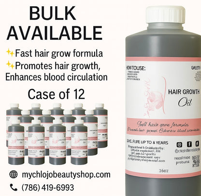 HAIR  GROWTH OIL 16oz (Whole Case,Kès 12 bottles) – Best Value
